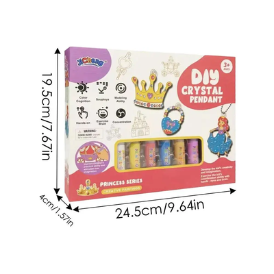 Набор для творчества и рисования хрусталем «Принцесса» с красками, для создания кулонов и брелков. Набор Crystal Painting Kit Crystal фото