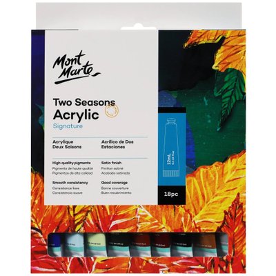 Набор акриловых красок Mont Marte Two Seasons Acrylic Signature 18 шт x 12 мл PMHS0002 фото