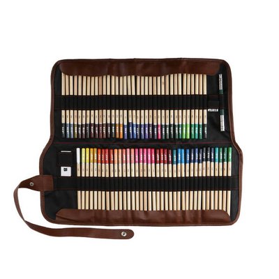Високоякісний набір професійних кольорових олівців  H&B, 52 предмета, 48 кольорів HB-CP72-2 фото