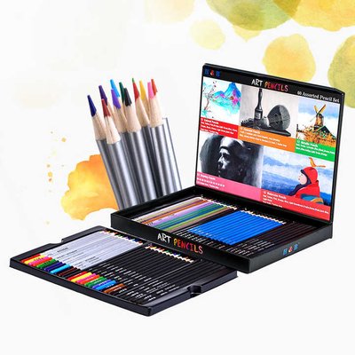 Преміум набір кольорових олівців H&B , 60 шт (в подарунковій упаковці)  HB-CPCB060 фото