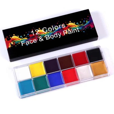 Фарби для обличчя та тіла H&B, нетоксичні, 12 кольорів, для вечірки та  хелловіна FC012 фото