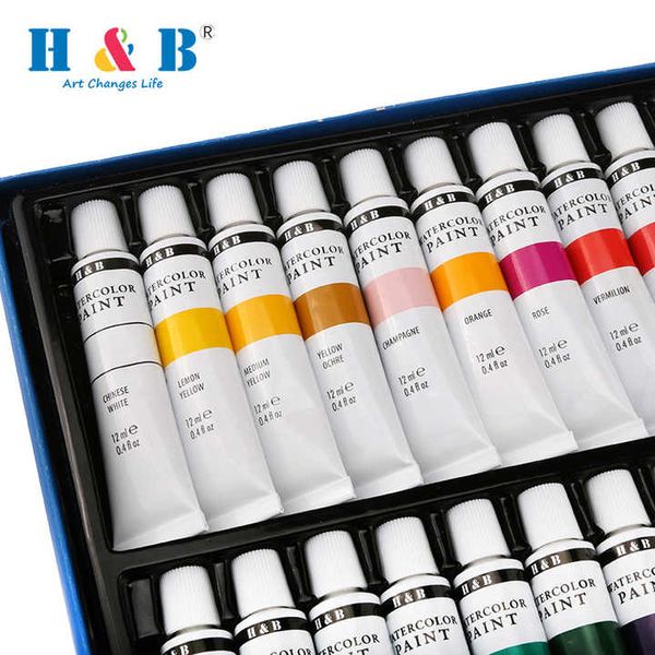 Набор художественных акриловых красок H&B,  24 цвета по 12 мл. HB-AP24 фото