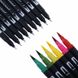 Високоякісний набір двосторонніх акварельних пензлів-ручок Н&В FineLiner / Brush Pens 24 шт.  HB-BMA фото 3