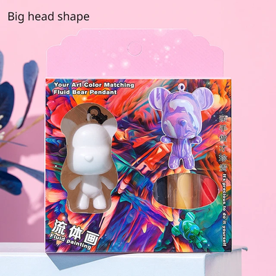 Флюидный мишка-брелок Big head з красками Brel2 фото